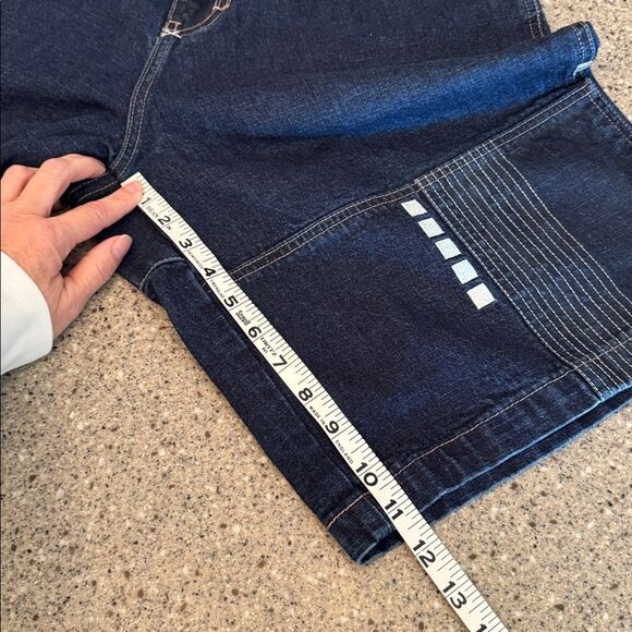 VOKAL By Nelly Y2K Baggy Hip Hop Denim Patchwork Jorts - Picture 9 of 13